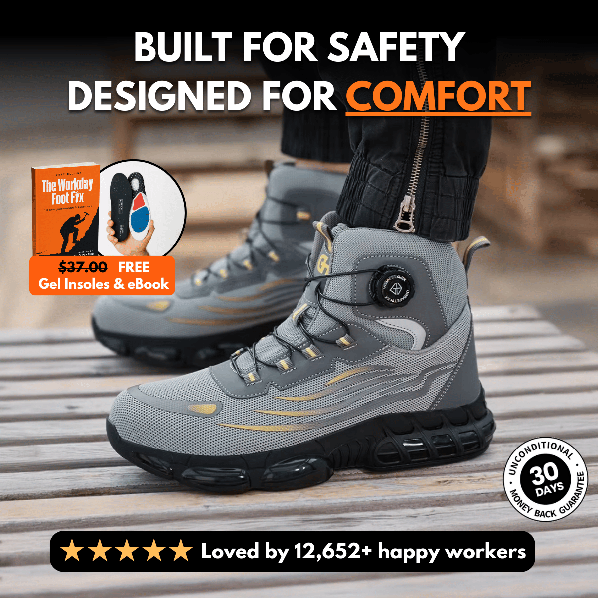 SafeStep 2.0™ - Work 12 Hours Without Throbbing Feet