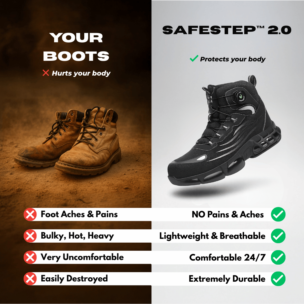 SafeStep 2.0™ - Work 12 Hours Without Throbbing Feet