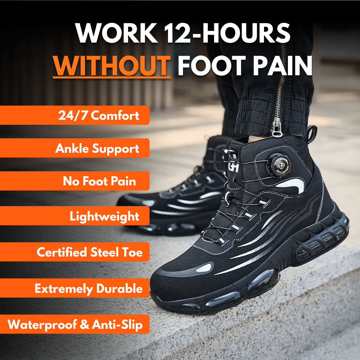 SafeStep 2.0™ - Work 12 Hours Without Throbbing Feet